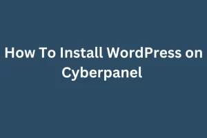 Install worpress on cyberpanel