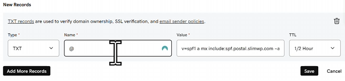 postal smtp setup