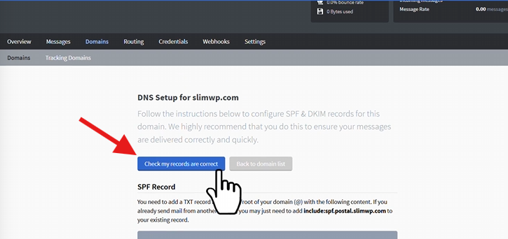 postal smtp setup