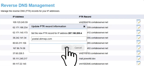postal smtp setup